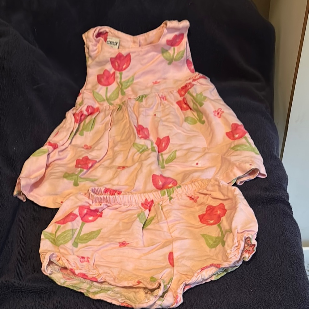 OshKosh B'gosh Pink Floral Kids Dress Set